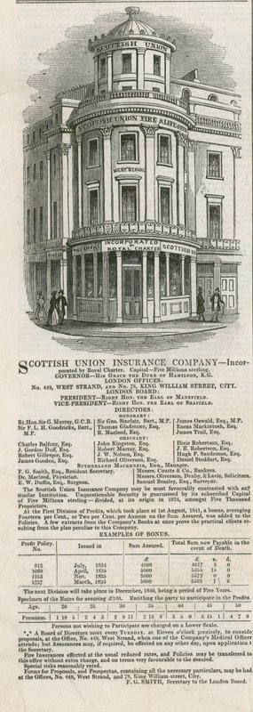 Anuncio para la Scottish Union Insurance Company de English School