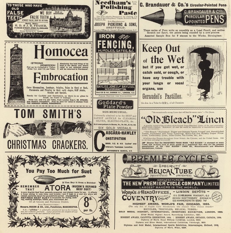 Publicidad de The Graphic Christmas Number 1897 de English School