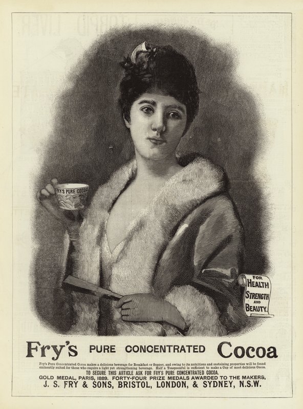 Anuncio, cacao de Fry (grabado) de English School