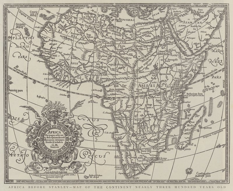 África antes de Stanley, mapa del continente de hace casi trescientos años de English School