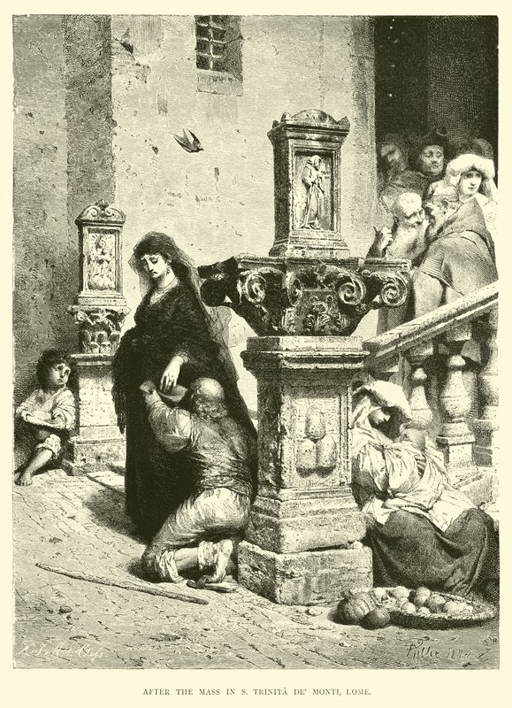 Después de la misa en S. Trinita de Monti, Roma de English School