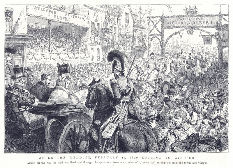 Después de la boda, 10 de febrero de 1840, camino a Windsor de English School