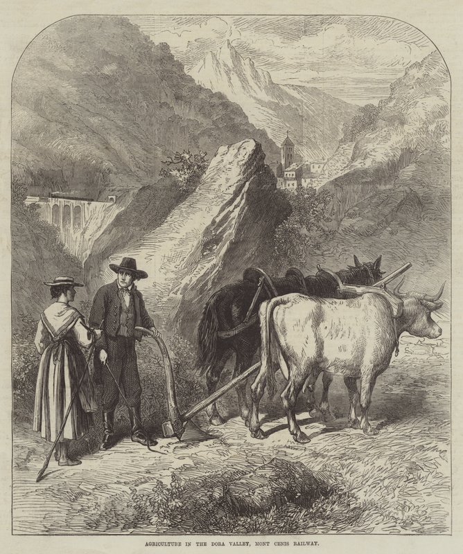 Agricultura en el Valle de Dora, Ferrocarril de Mont Cenis de English School