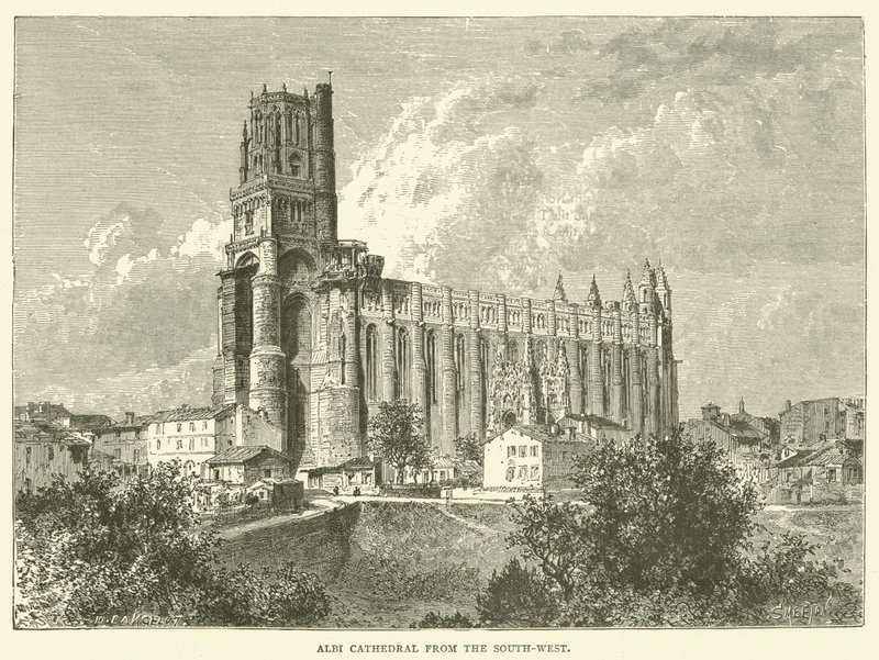 Catedral de Albi desde el suroeste (grabado) de English School