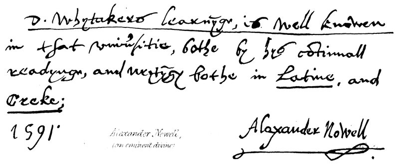 Alexander Nowell (un eminente divino) de English School