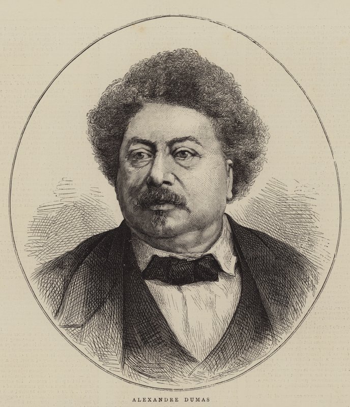 Alejandro Dumas (grabado) de English School