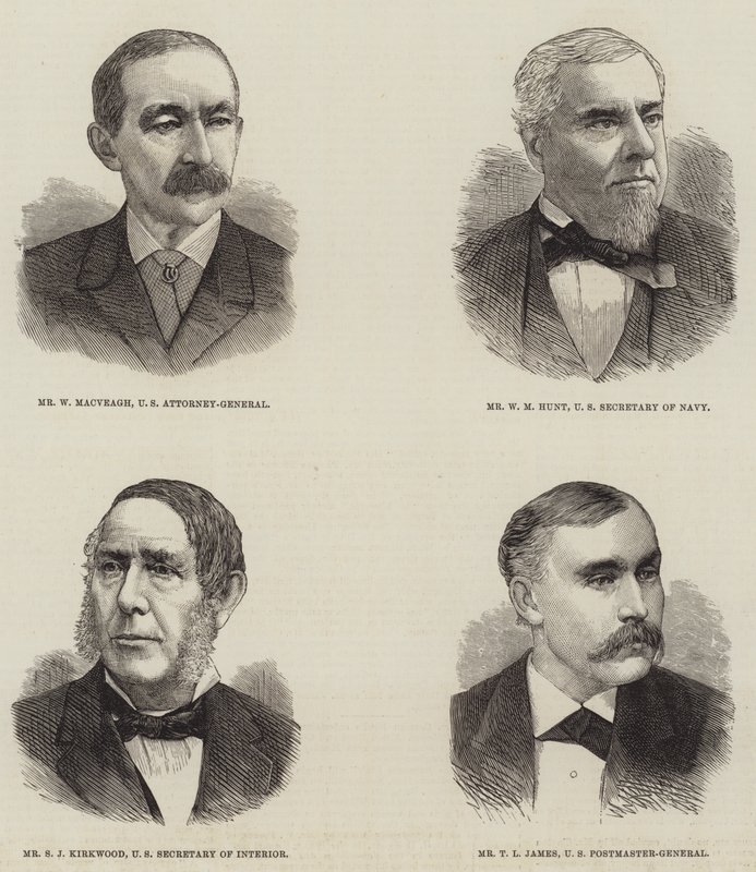 Políticos Americanos (grabado) de English School