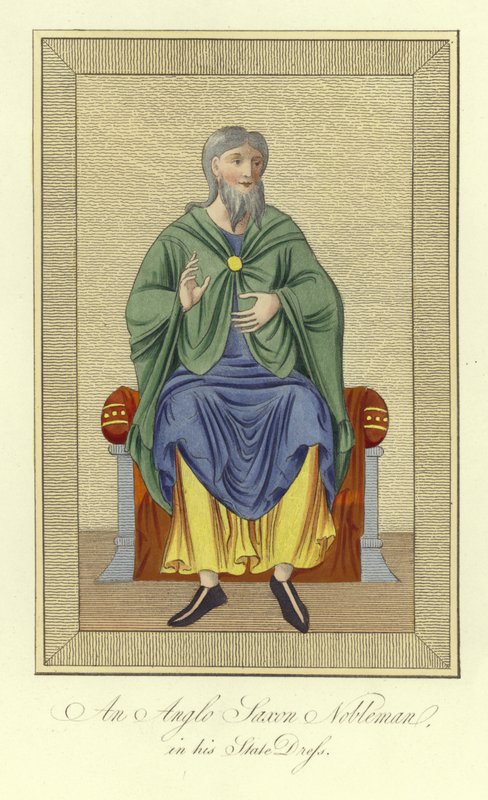 Un noble anglosajón en su vestido de estado de English School