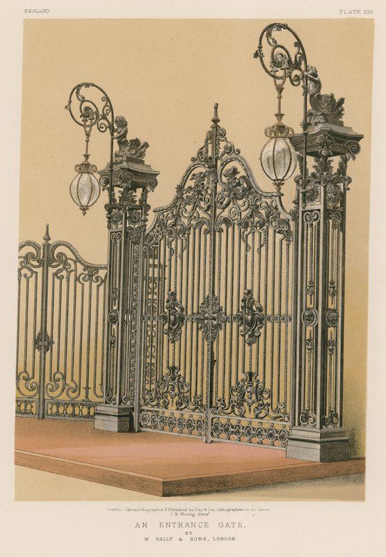 Una puerta de entrada por W. Baily and Sons, Londres de English School