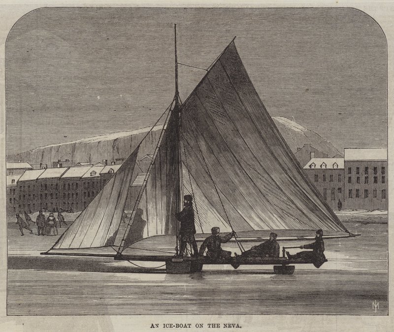 Un barco de hielo en el Neva de English School