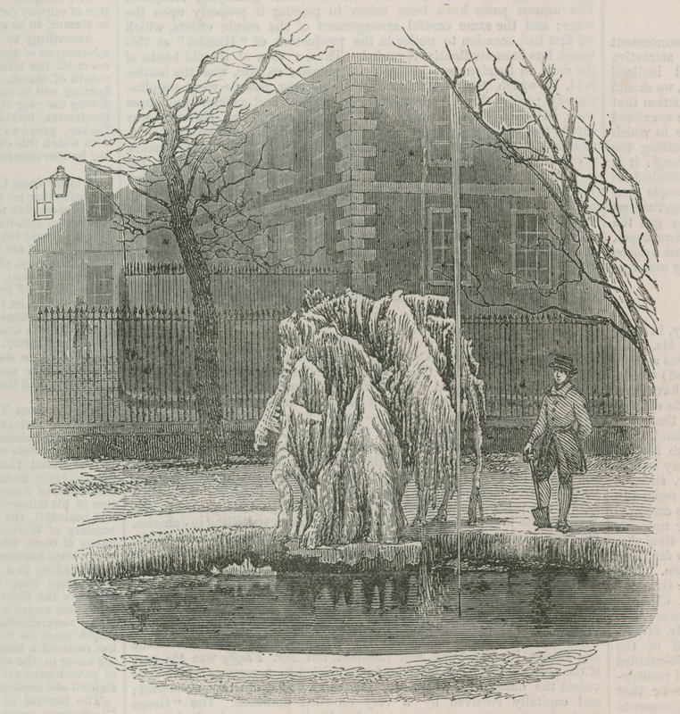 Un árbol de hielo en Middle Temple de English School