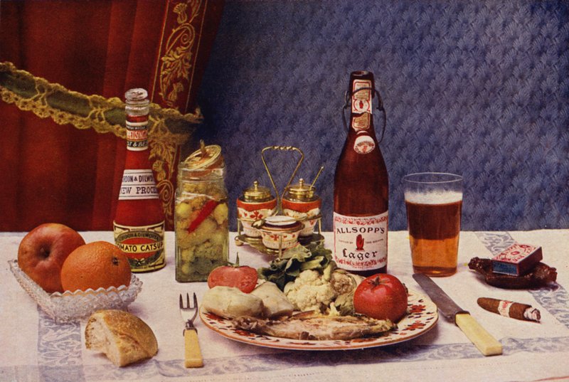 Cena de un fotograbador actualizado (fotograbado) de English School