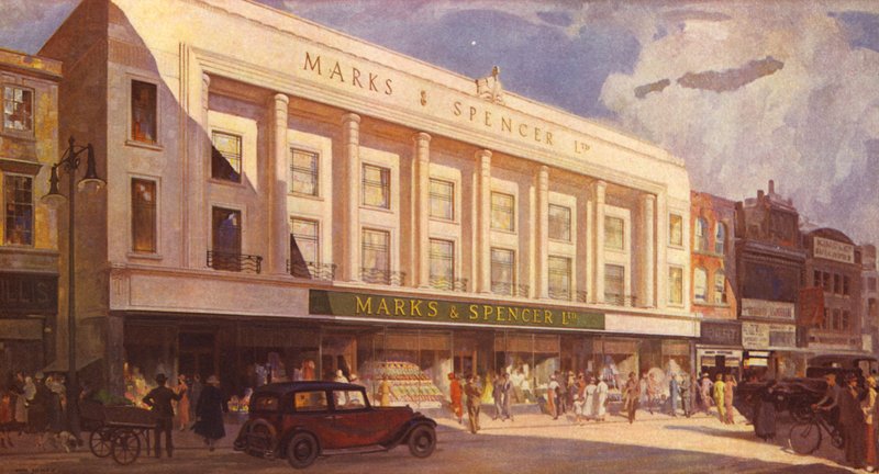 Una elevación de diseño clásico, 1935 de English School