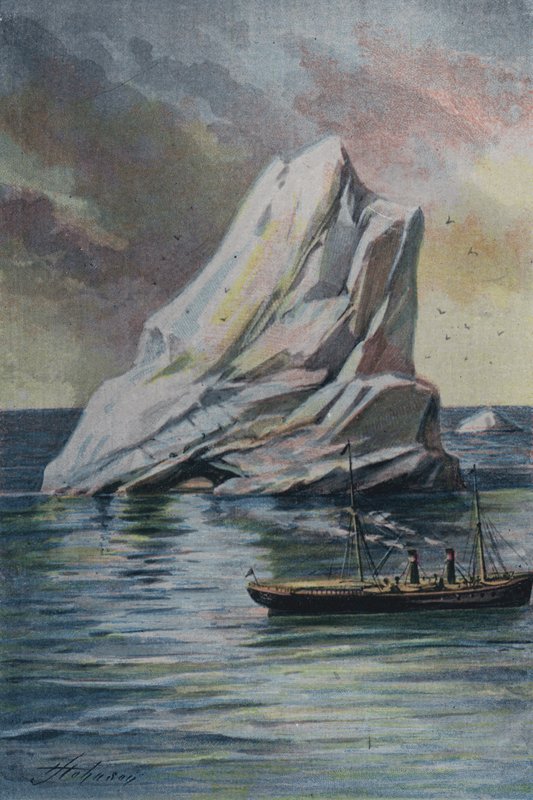 Un iceberg (litografía en color) de English School