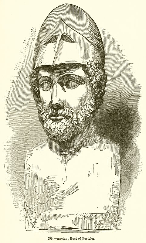 Busto antiguo de Pericles de English School