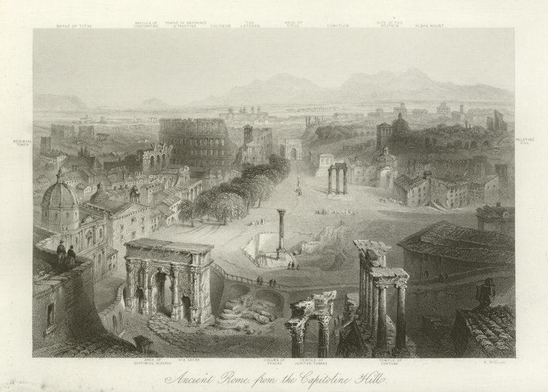 Roma antigua desde las colinas Capitolinas de English School