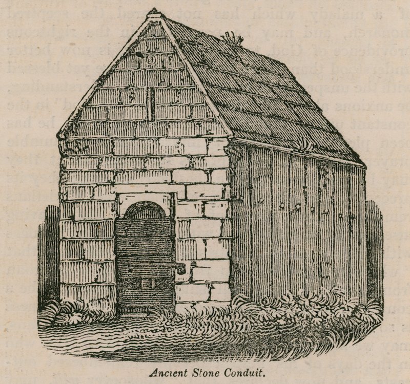 Antiguo conducto de piedra de English School