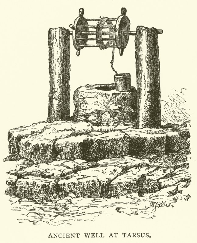Pozo antiguo en Tarso (grabado) de English School