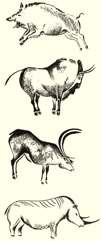Montaje de animales con cuernos de English School