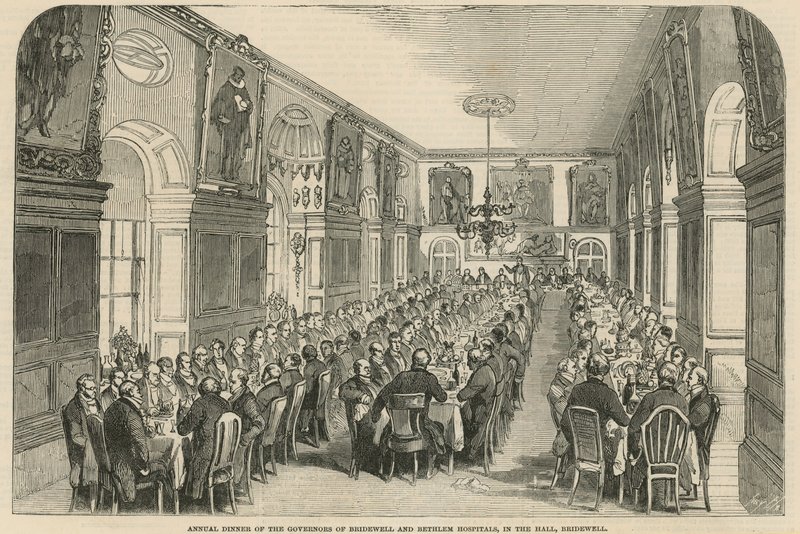 Cena anual de los Gobernadores de los Hospitales Bridewell y Bethlehem de English School