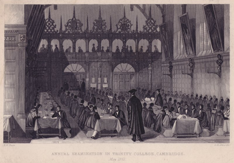 Examen anual en el Trinity College, Cambridge, mayo de 1842 de English School