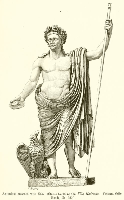 Antonino Coronado con Roble. (Estatua encontrada en la Villa Adriana.--Vaticano, Sala Redonda, No. 550) de English School