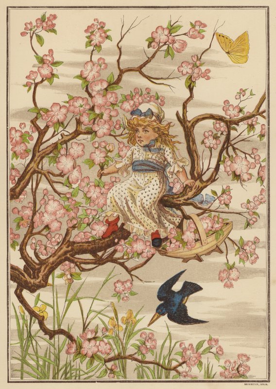 Flor de manzana (litografia de color) de English School
