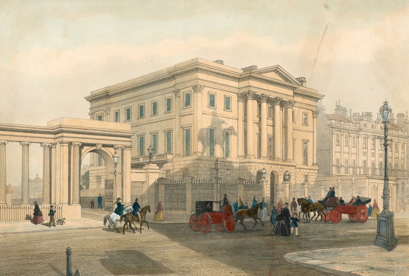 Apsley House y entrada a Hyde Park Corner, Piccadilly, Londres de English School