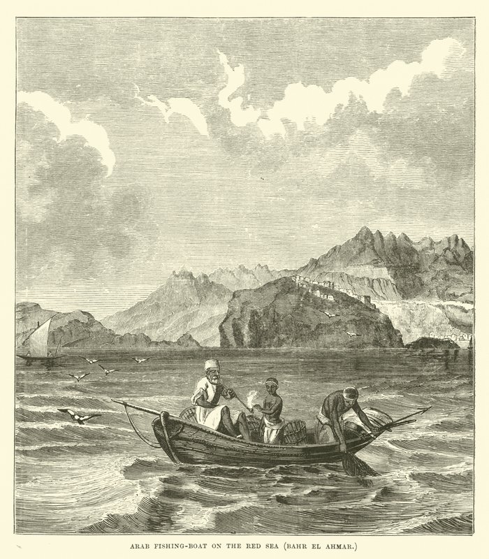 Barco de pesca árabe en el Mar Rojo, Bahr el Ahmar de English School