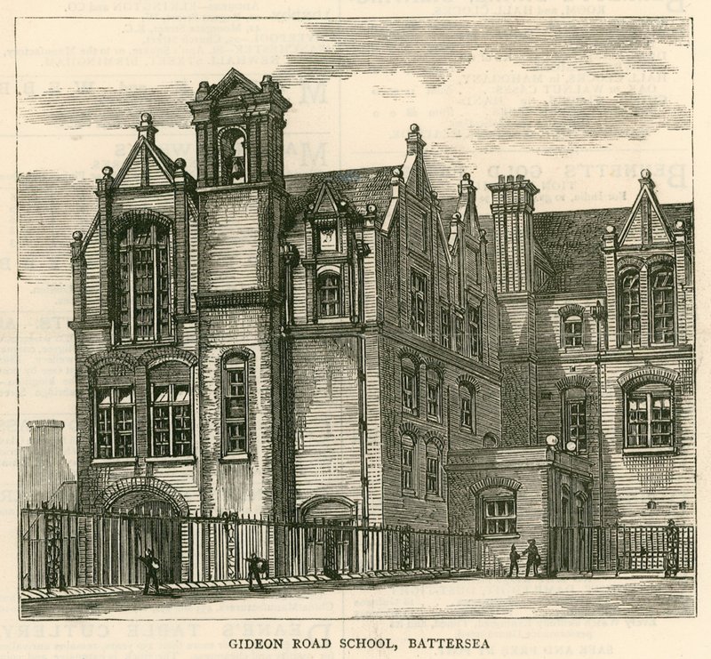 Arquitectura de la Junta Escolar de Londres: Escuela de Gideon Road, Battersea, Londres de English School