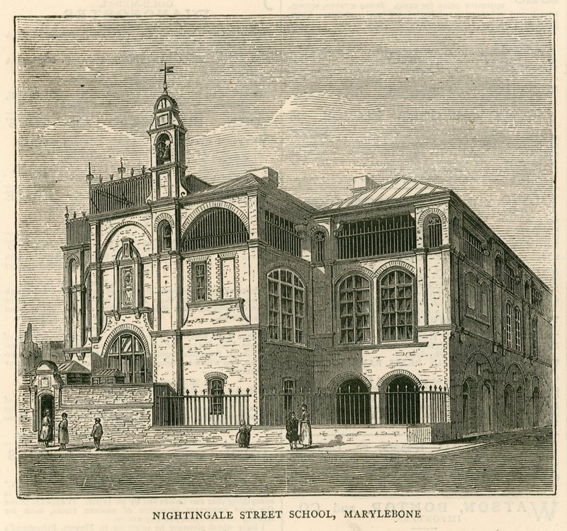 Arquitectura de la Junta Escolar de Londres: Escuela de Nightingale Street, Marylebone, Londres de English School