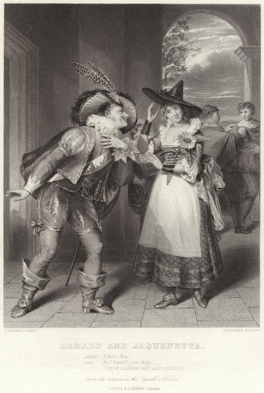 Armado y Jaquenetta, Trabajos de amor perdidos, Acto I, Escena II de English School