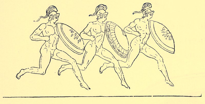Carrera Armada, ilustración de la Historia de Grecia por Victor Duruy, 1890 (imagen mejorada digitalmente) de English School