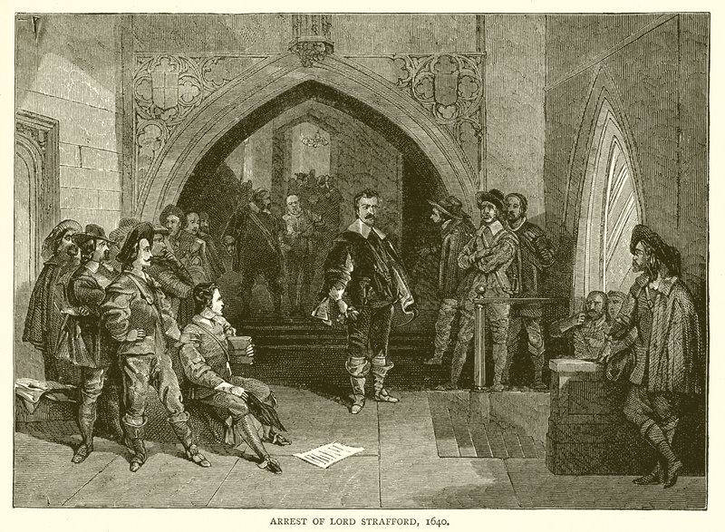 Arresto de Lord Strafford, 1640 de English School