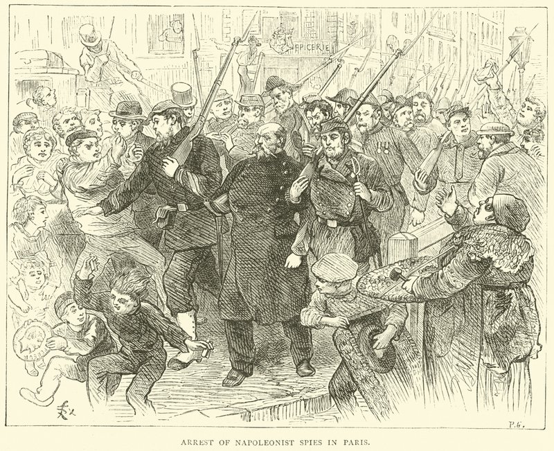 Arresto de espías napoleónicos en París, octubre de 1870 de English School