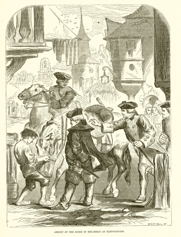 Arresto del duque de Belleisle en Elbingerode de English School