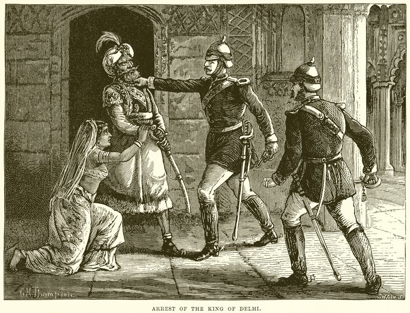 Arresto del Rey de Delhi de English School
