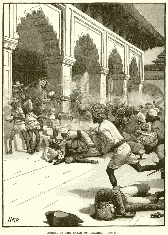 Arresto del Rajá de Benarés de English School