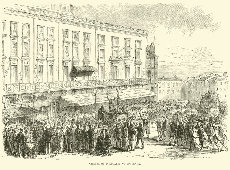 Llegada de delegados a Burdeos, diciembre 1870 de English School
