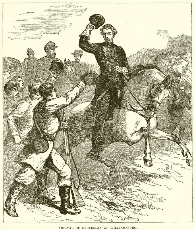 Llegada de McClellan a Williamsburg de English School