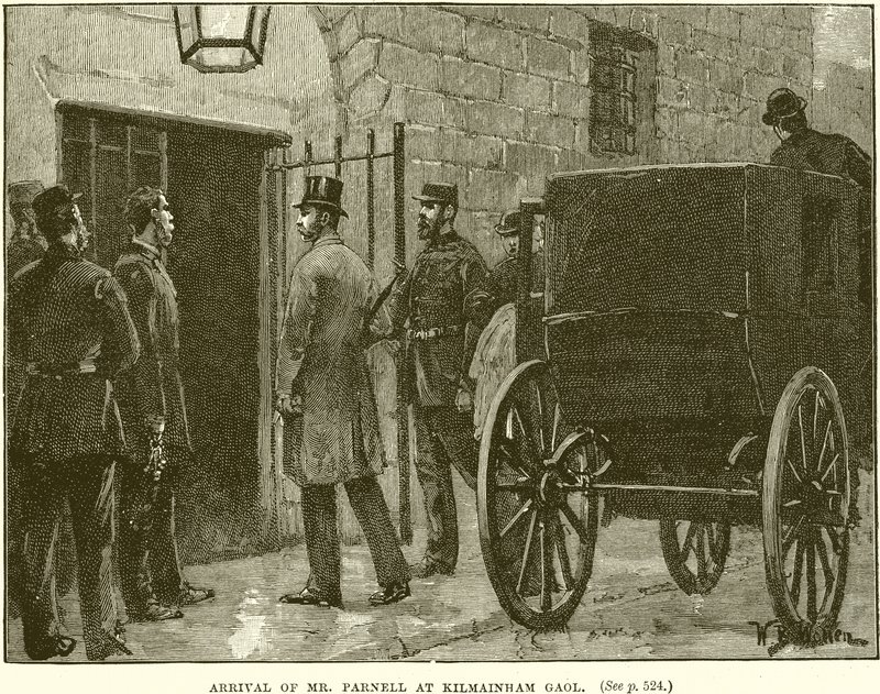 Llegada del Sr. Parnell a la cárcel de Kilmainham de English School