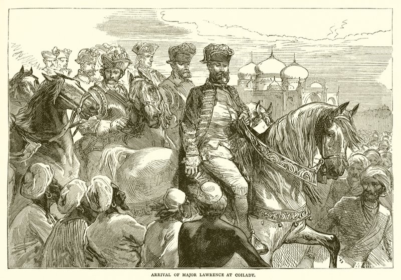 Llegada del mayor Lawrence a Coilady (1753) de English School