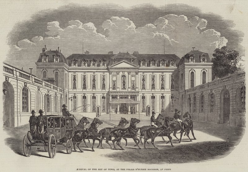 Llegada del Bey de Túnez, al Palais d