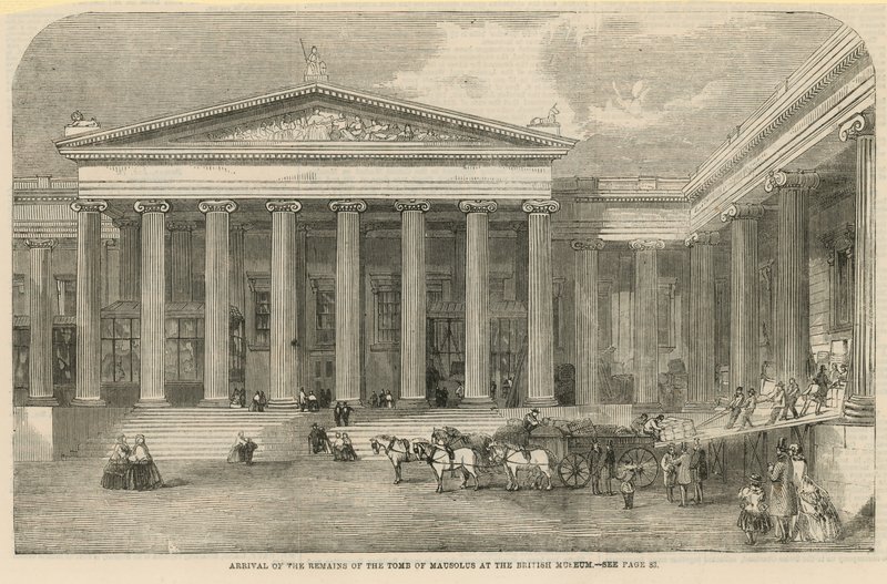 Llegada de los restos de la tumba de Mausolo de English School