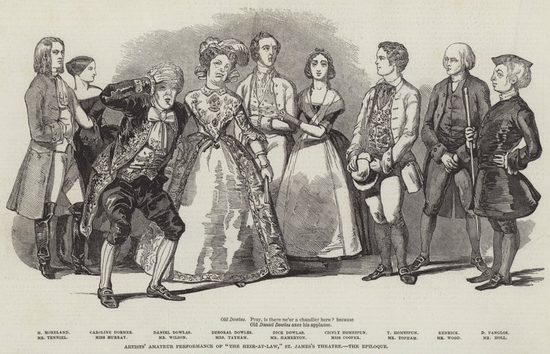 Actuación Amateur de Artistas de "El Heredero por Ley," Teatro St James, el Epílogo de English School
