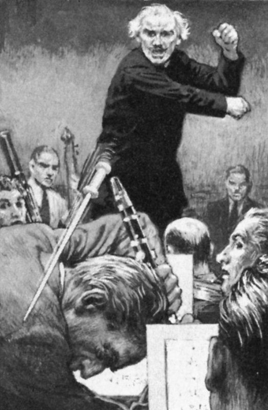 Arturo Toscanini Lanzando su Batuta a un Jugador Ofensivo de English School