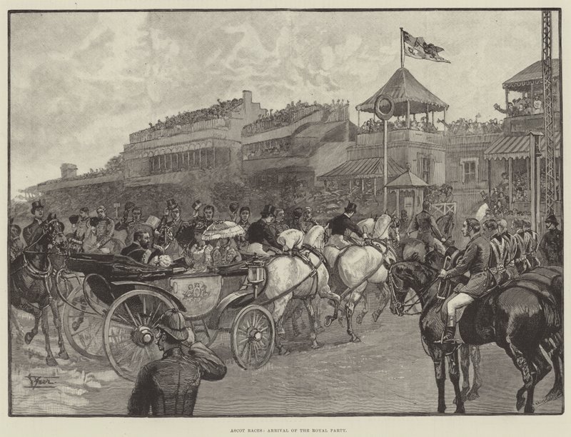 Carreras de Ascot, Llegada del Grupo Real (grabado) de English School