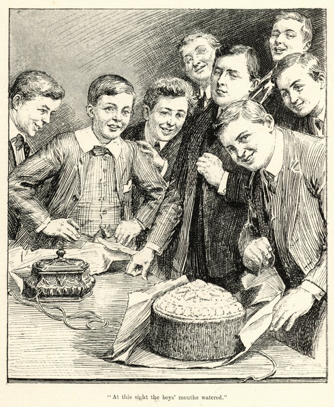 "Al ver esto, a los chicos se les hizo agua la boca" (grabado) de English School
