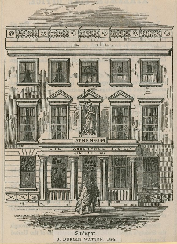Sociedad de Seguros de Vida Athenaeum, Oficina de Incendios, Londres de English School
