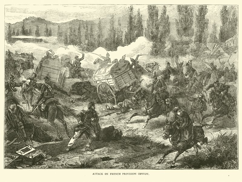 Ataque a un convoy de provisiones francés, septiembre 1870 de English School